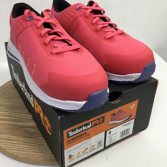 Timberland Womans PRO Overdrive Composite Sneakers Safety Toe Pink Size US 9 NWB - Picture 5 of 13